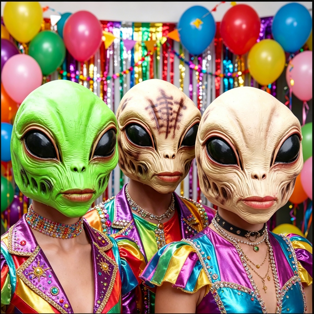 할로윈 외계인 마스크 파티 의상, 무시무시한 코스프레  - Latex Alien Mask Realistic 리뷰 및 가격