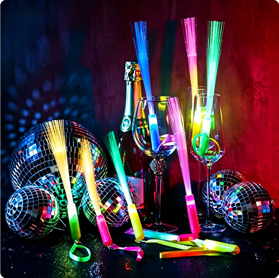 24-200개 야광 광섬유 스틱 LED 라이트 완드 어 - Glow In The Dark Party Glasses 리뷰 및 가격