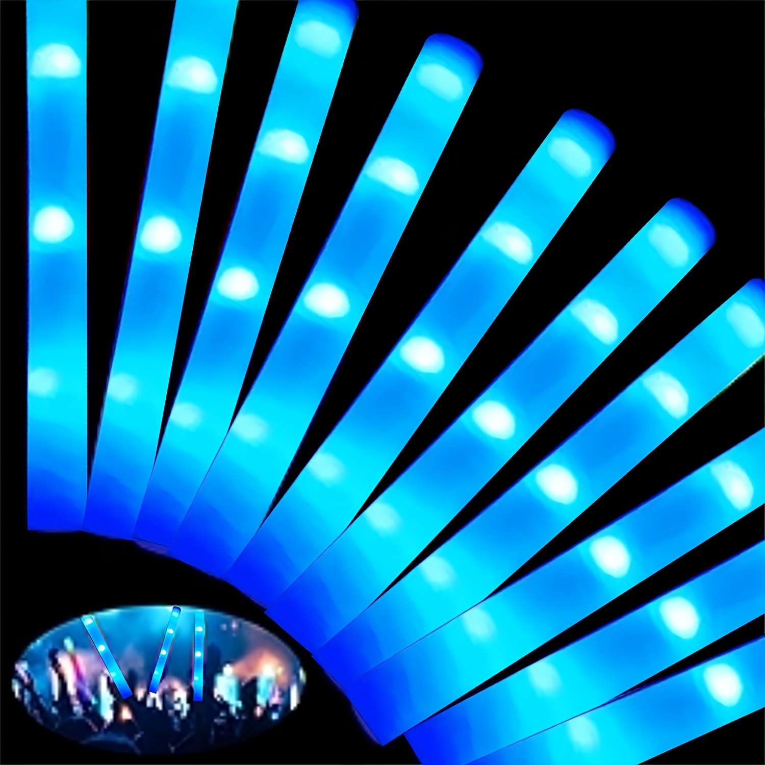 30개입 파란색 LED 발광 폼 스틱 글로우 완드 3가 - Flashing Led Foam Sticks Party 리뷰 및 가격