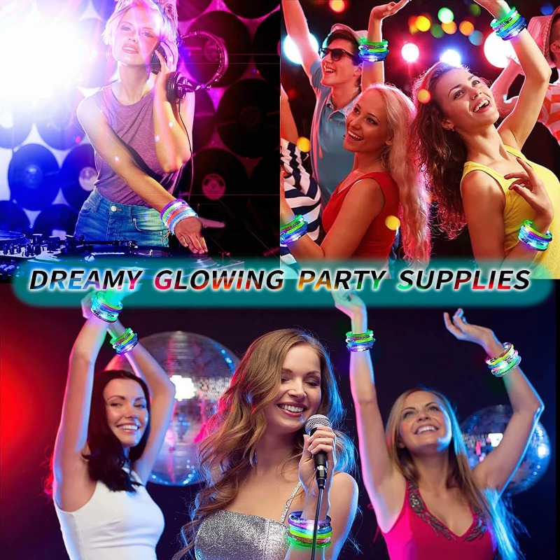 1-100PCS 할로윈 LED 아크릴 글로우 팔찌 콘서 - Glow In The Dark Party Glasses 리뷰 및 가격
