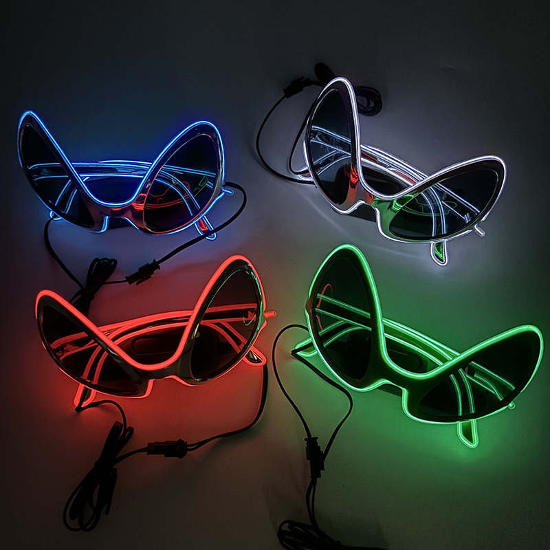 멋진 조명 LED 외계인 안경 빛나는 ET 안경 어둠  - Glow In The Dark Party Glasses 리뷰 및 가격